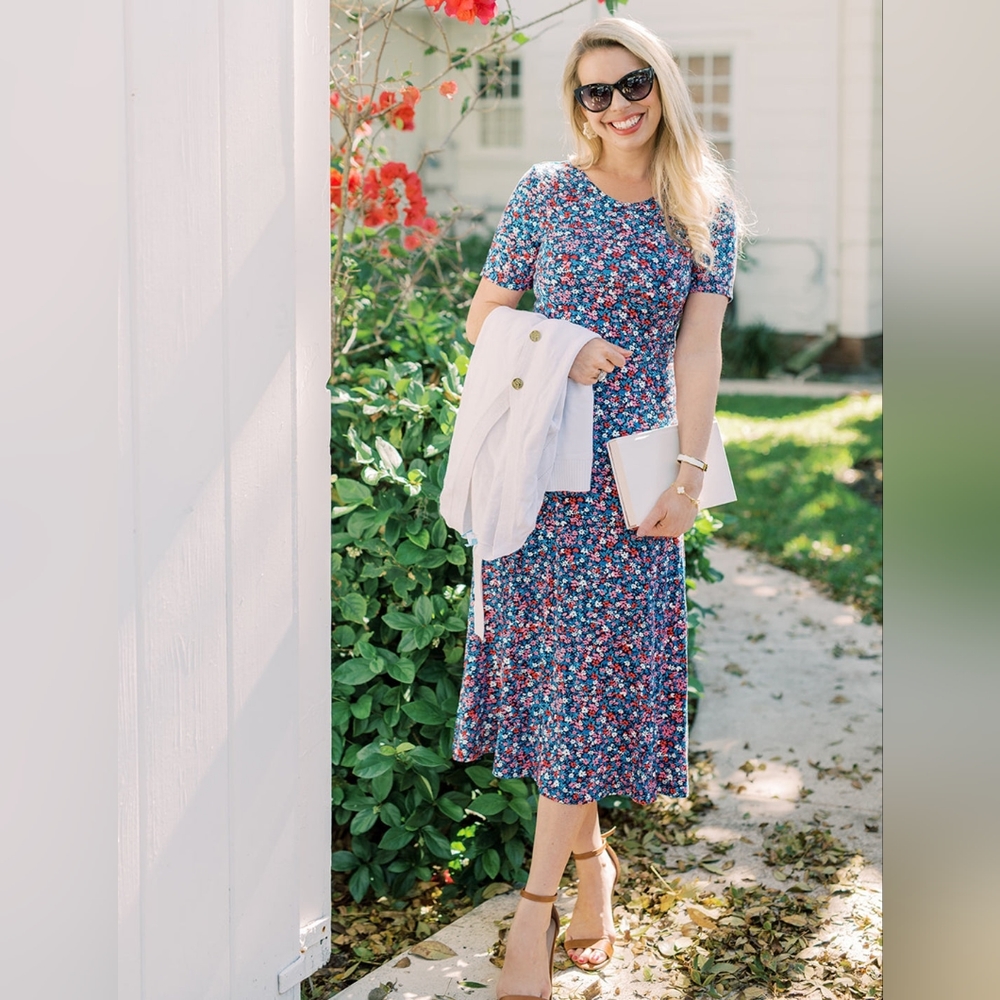 Draper James Tammy Midi Floral Tshirt Dress